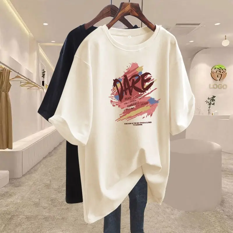 Summer Casual Short Sleeve T-shirt Vintage Loose Letter Printed O-neck Basics Top Tee Women Clothing
Summer Casual Short Sleeve T-shirt Vintage Loose Letter Printed O-neck Basics Top Tee Women Clothing
