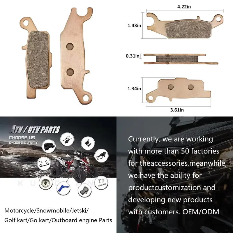 i Front Left Sintered Brake Pads for Grizzly 550 Grizzly 700 YFM700 YFM550 Kodiak 700 OEM 3B4-W0045-00-00 ATV UVT
i Front Left Sintered Brake Pads for Grizzly 550 Grizzly 700 YFM700 YFM550 Kodiak 700 OEM 3B4-W0045-00-00 ATV UVT
