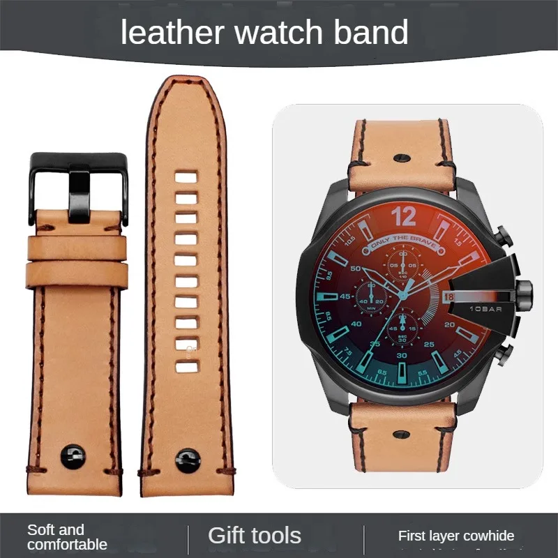 Leather Replacement Strap Suitable For DS DZ4476/7257/4323/7395/431 Series Large Cowhide Watch Chain 22/24/26/27/28/30mm
Leather Replacement Strap Suitable For DS DZ4476/7257/4323/7395/431 Series Large Cowhide Watch Chain 22/24/26/27/28/30mm