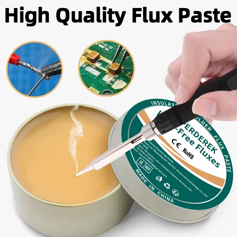 Solder Paste Rosin Flux 35g/100g Lead-free Welding Flux Iron Repair Welding Paste Soldering Tin Soldering Oil Soldering Flux
Solder Paste Rosin Flux 35g/100g Lead-free Welding Flux Iron Repair Welding Paste Soldering Tin Soldering Oil Soldering Flux