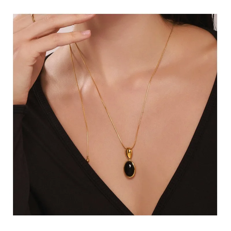 Seattle Oval Tiger's Eye Long Necklace Stainless Steel Electroplated Real Gold Fashion Versatile Sweater Chain Tide
Seattle Oval Tiger's Eye Long Necklace Stainless Steel Electroplated Real Gold Fashion Versatile Sweater Chain Tide