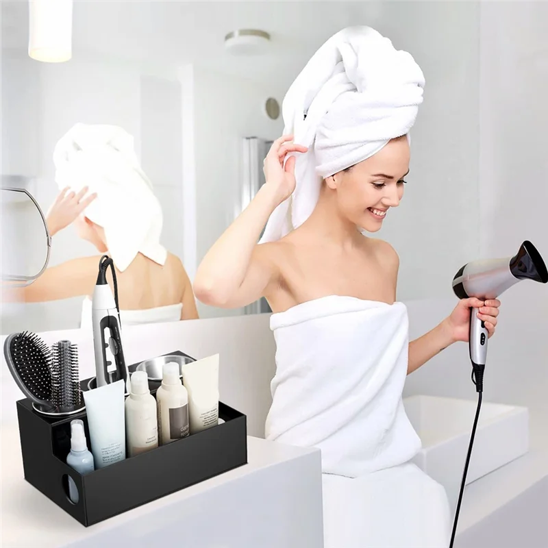 ALIM-Hair Tool Organizer, Blackacrylic Hair Dryer Holder, Counter Organizer For Bathroom, Vanity And Desk
ALIM-Hair Tool Organizer, Blackacrylic Hair Dryer Holder, Counter Organizer For Bathroom, Vanity And Desk