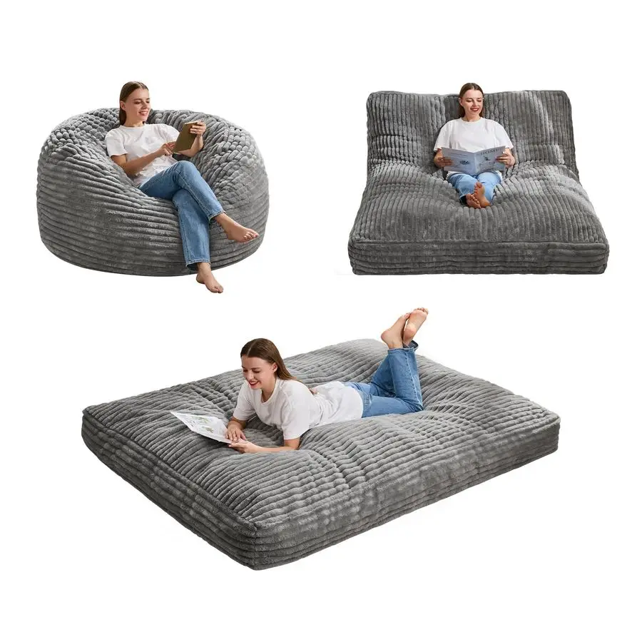 Bean Bag Chair Convertible Beanbag Chairs for Adults, 3 in 1 Bean Bags with Stripe Cover, Adult Bean Bag Chair for Living Room,
Bean Bag Chair Convertible Beanbag Chairs for Adults, 3 in 1 Bean Bags with Stripe Cover, Adult Bean Bag Chair for Living Room,