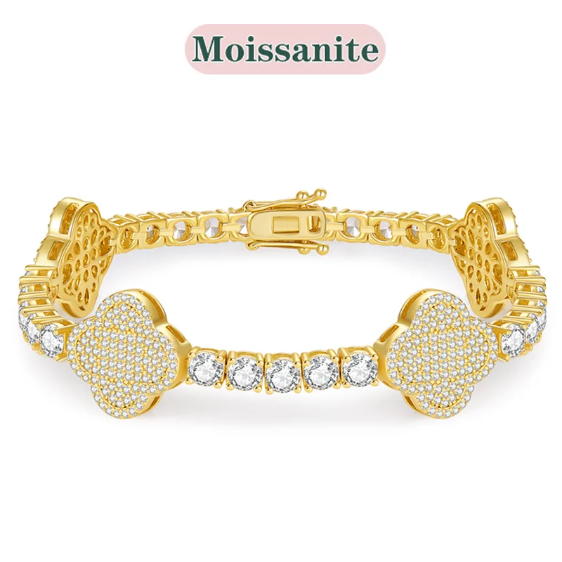 925 Silver Moissanite Clover Bracelet Comes with GRA Certificate Light Luxury Small and Exquisite New Style Birthday Gift
925 Silver Moissanite Clover Bracelet Comes with GRA Certificate Light Luxury Small and Exquisite New Style Birthday Gift