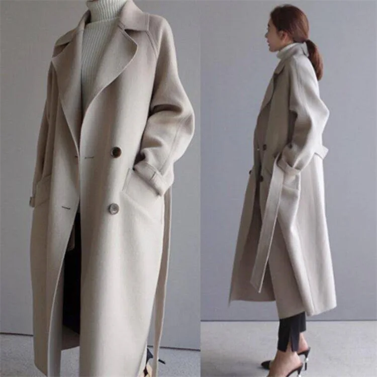 Women Autumn Winter Thick Long Woolen Coats Vintage V Neck Long Sleeve Pockets Jackets Fashion 2023 Elegant Female Overcoats
Women Autumn Winter Thick Long Woolen Coats Vintage V Neck Long Sleeve Pockets Jackets Fashion 2023 Elegant Female Overcoats