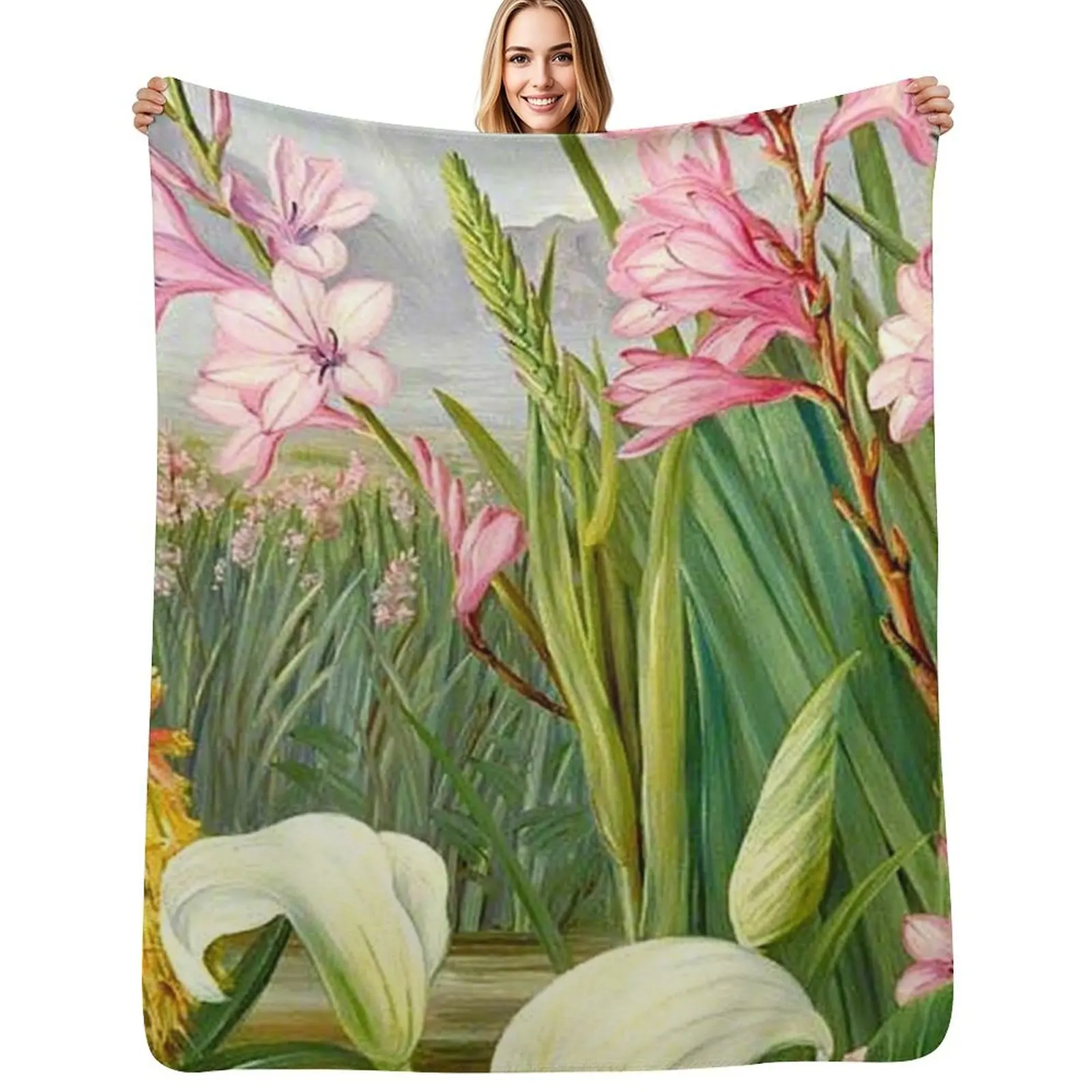 Beauties of the Swamps, fine art by Marianne North Throw Blanket Stylish Warm Blanket for Living Room Bedroom
Beauties of the Swamps, fine art by Marianne North Throw Blanket Stylish Warm Blanket for Living Room Bedroom