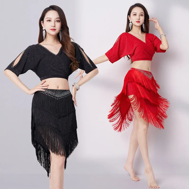 Belly dance practice suit summer 2025 new sexy fringed skirt dance costume performance suit
Belly dance practice suit summer 2025 new sexy fringed skirt dance costume performance suit