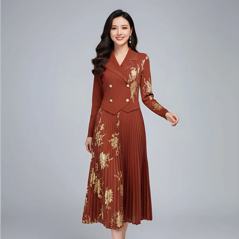 Miyake Folds 2026 Spring Slant Neck Dress Women Heavy Printing Splicing Receiving Waist Elegant Pleated Dress Long Dresses
Miyake Folds 2026 Spring Slant Neck Dress Women Heavy Printing Splicing Receiving Waist Elegant Pleated Dress Long Dresses