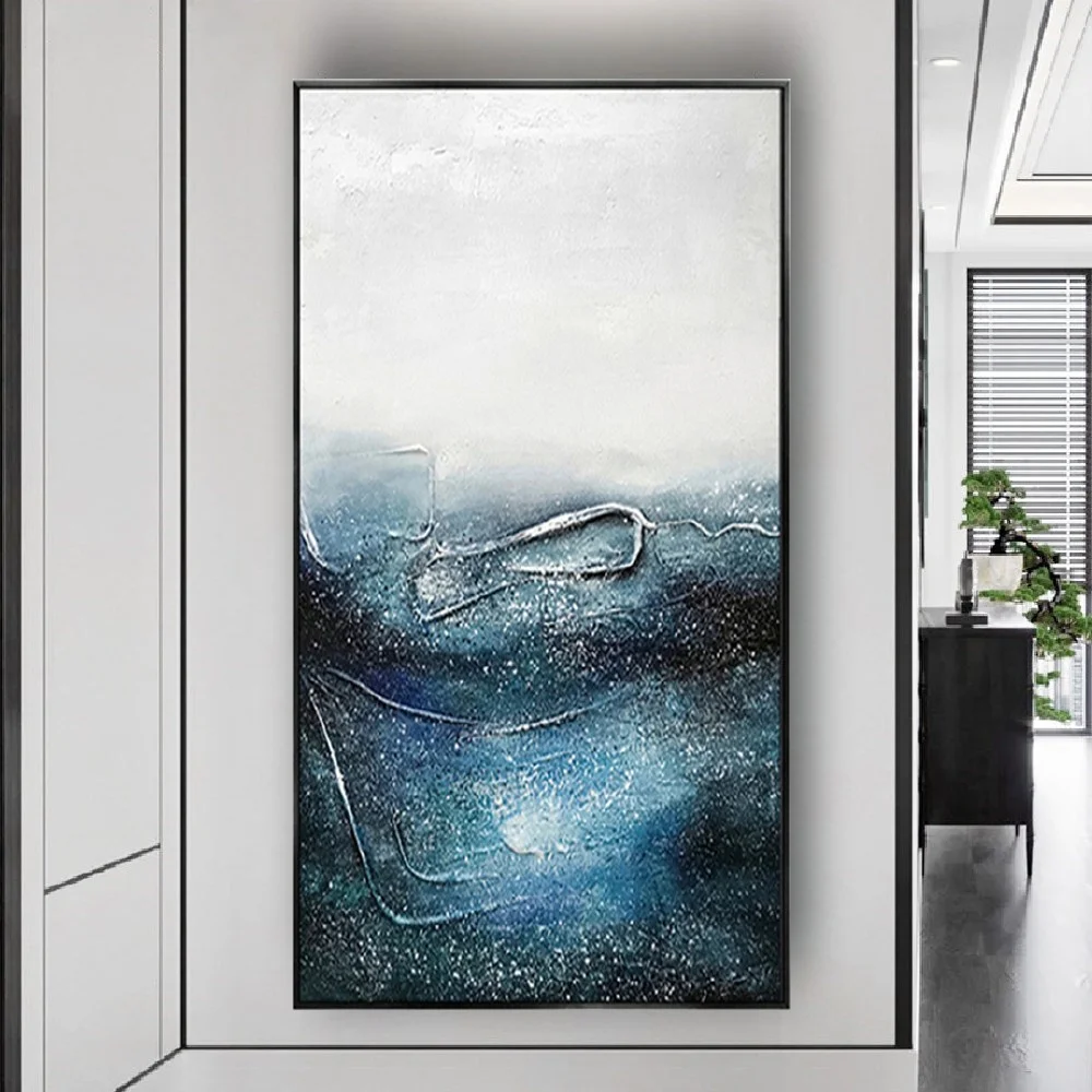 Sea Blue Sky And White Dots Wall Art Picture Abstract Oil Painting Modern Canvas Poster Exhibition Artwork For House Decor Image
Sea Blue Sky And White Dots Wall Art Picture Abstract Oil Painting Modern Canvas Poster Exhibition Artwork For House Decor Image