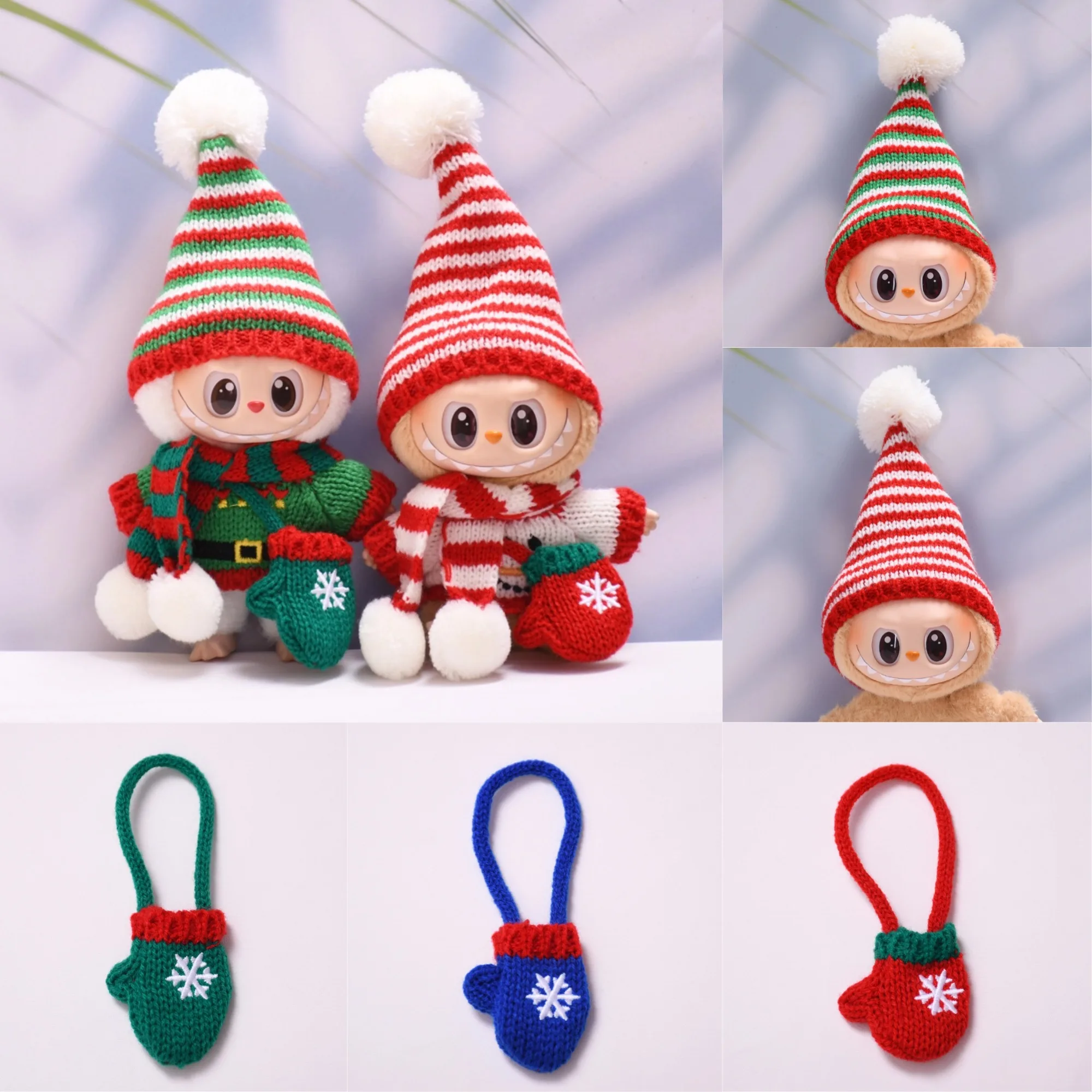 17cm Labubu 1-3 Gen Doll Outfits | Sweater Scarf Hat Christmas Snowflake Glove Bag Winter Set | Clothes for Labubu Accessories
17cm Labubu 1-3 Gen Doll Outfits | Sweater Scarf Hat Christmas Snowflake Glove Bag Winter Set | Clothes for Labubu Accessories