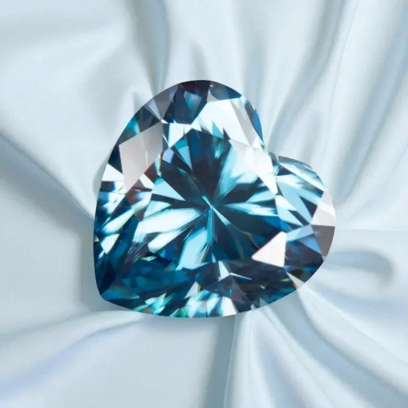 Moissanite Stone Sapphire Blue Heart Cut VVS1 Clarity for Pass Tester Charms Top Jewelry Making Materials with Certificate
Moissanite Stone Sapphire Blue Heart Cut VVS1 Clarity for Pass Tester Charms Top Jewelry Making Materials with Certificate