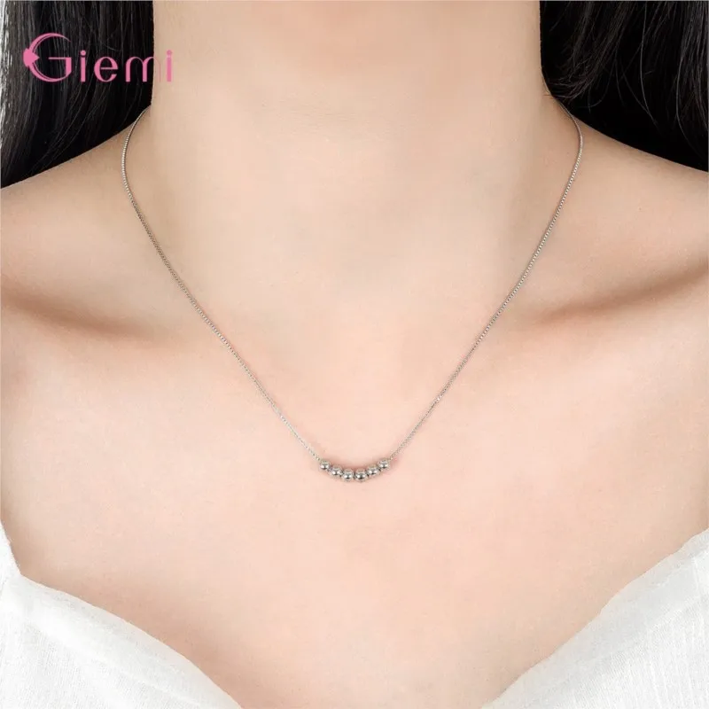 Hot Sale Real 925 Sterling Silver Small Balls Pendant Fashion Charm Chain Pendant Necklace For Women Silver Fine Jewelry
Hot Sale Real 925 Sterling Silver Small Balls Pendant Fashion Charm Chain Pendant Necklace For Women Silver Fine Jewelry