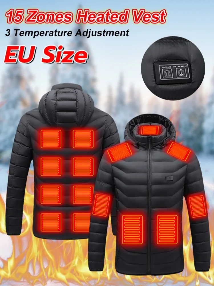 15/21 Men's and Women's Winter Outdoor Adjustable Heating Jacket USB Powered Ski Warm Jacket EU Size
15/21 Men's and Women's Winter Outdoor Adjustable Heating Jacket USB Powered Ski Warm Jacket EU Size