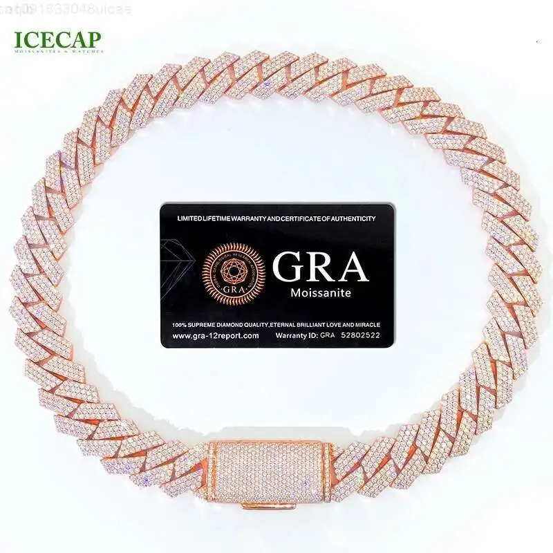 Hip Hop Jewelry Iced Out Miami Rose Gold 18mm Full Moissanite Cuban Chain Rapper Necklace
Hip Hop Jewelry Iced Out Miami Rose Gold 18mm Full Moissanite Cuban Chain Rapper Necklace