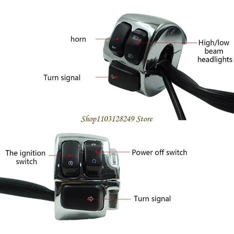 N5KD High-performance 1" 25mm Handlebar Switch Control with Wiring Harness for High/Low Beam Horn Turn Light Durable
N5KD High-performance 1" 25mm Handlebar Switch Control with Wiring Harness for High/Low Beam Horn Turn Light Durable