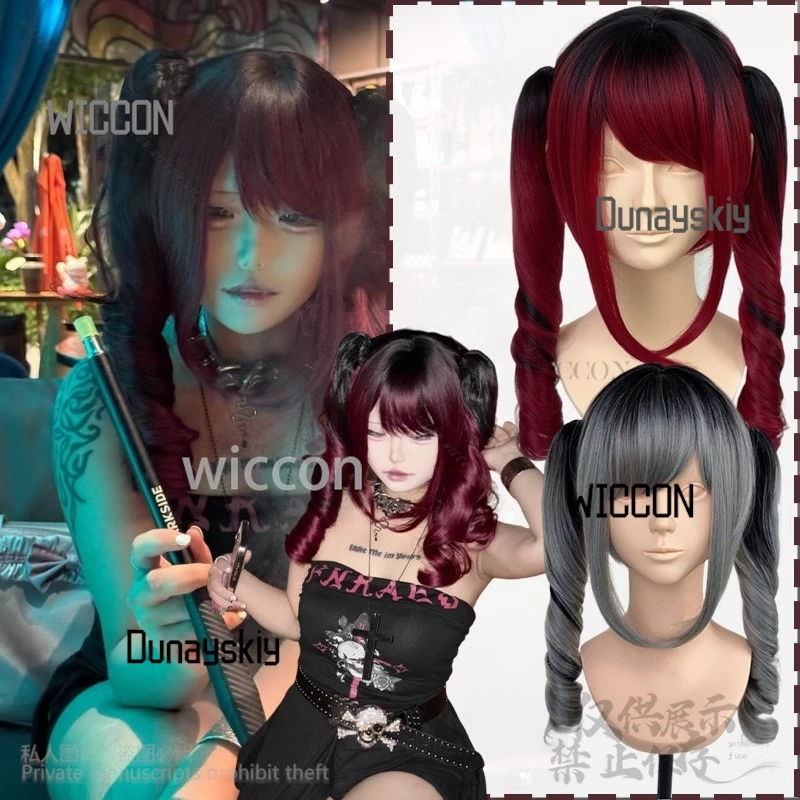 Synthetic Wigs Black To Red Gradient Heat Resistant Lovely Cosplay Jirai Kei Girls Anime Y2K Lolita Gothic Halloween Customized
Synthetic Wigs Black To Red Gradient Heat Resistant Lovely Cosplay Jirai Kei Girls Anime Y2K Lolita Gothic Halloween Customized