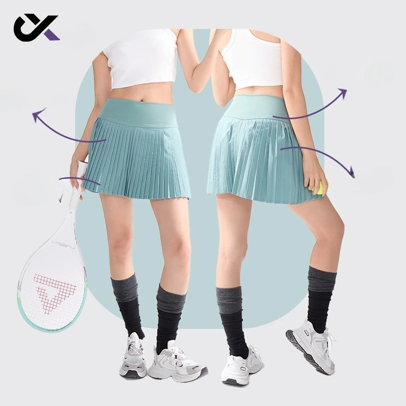 Summer Solid Color Tennis Skirt Women Fitness Running Breathable Quick Drying Golf Skirt Fashion Sports High Waist Pleated Skirt
Summer Solid Color Tennis Skirt Women Fitness Running Breathable Quick Drying Golf Skirt Fashion Sports High Waist Pleated Skirt