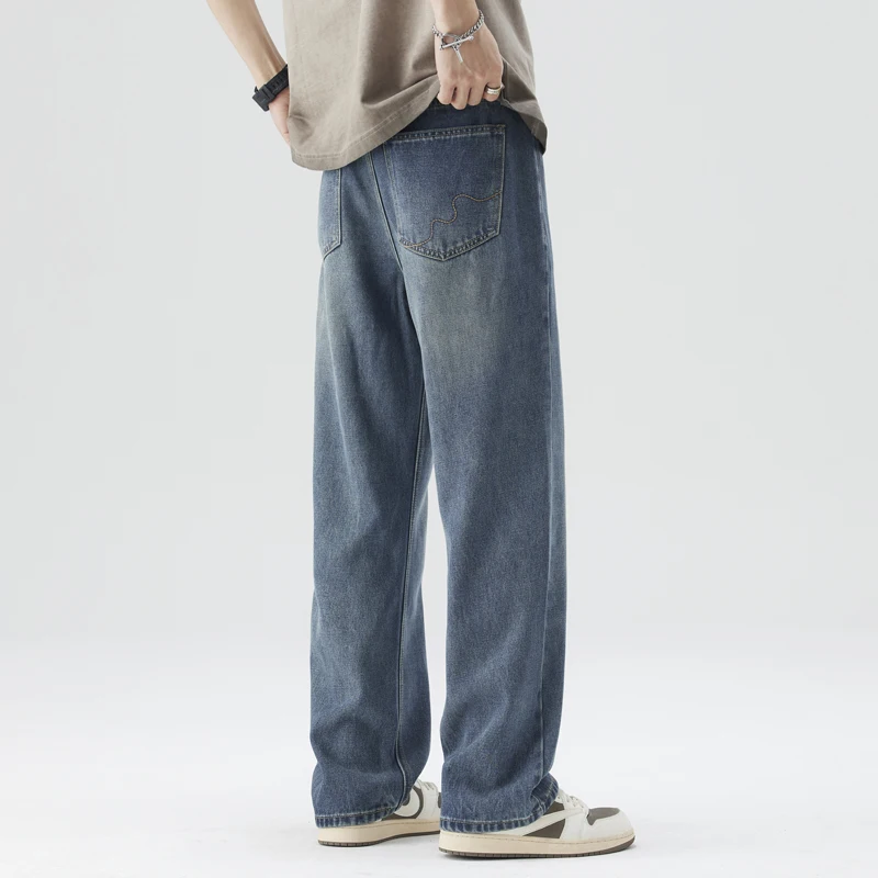Men's High Street Casual Straight Lyocell Fabric Korean Fashion Denim Pants Baggy Simple Male Wide Trousers Men's summer pants
Men's High Street Casual Straight Lyocell Fabric Korean Fashion Denim Pants Baggy Simple Male Wide Trousers Men's summer pants