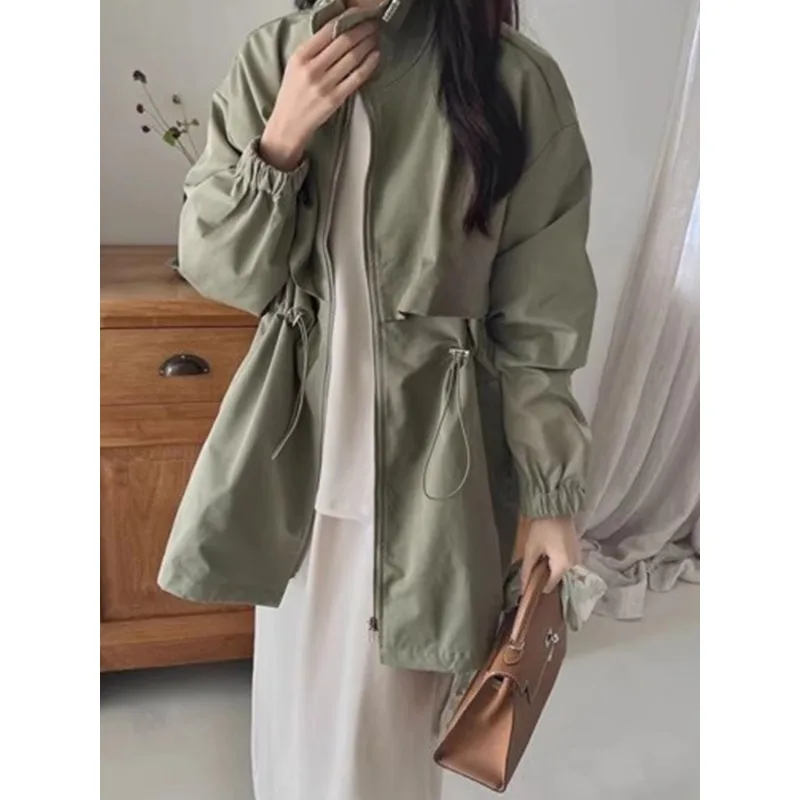 SuperAen Korean Style Autumn New Retro Stand-up Collar Drawstring Waist Long-sleeved Jackets Women Trench
SuperAen Korean Style Autumn New Retro Stand-up Collar Drawstring Waist Long-sleeved Jackets Women Trench