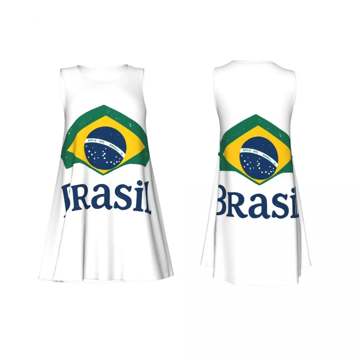 Brazil Flag Summer Women Short Sleeve Dress Elegant Sleeveless Round Neck Loose Dresses Weekend Holiday
Brazil Flag Summer Women Short Sleeve Dress Elegant Sleeveless Round Neck Loose Dresses Weekend Holiday