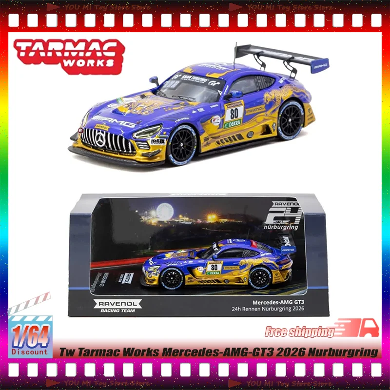 1:64 Alloy Tw Tarmac Works Mercedes-Amg-Gt3 2026 Nurburgring Miniature Die-Casting Car Model Custom Children'S Toy Gift Ornament
1:64 Alloy Tw Tarmac Works Mercedes-Amg-Gt3 2026 Nurburgring Miniature Die-Casting Car Model Custom Children'S Toy Gift Ornament