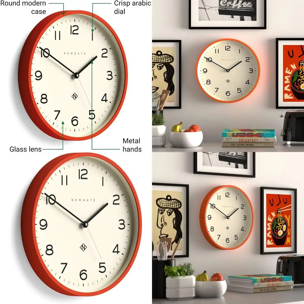 Contemporary 14.5 Round Pumpkin Orange Wall Clock with Large Numbers for Home or Office
Contemporary 14.5 Round Pumpkin Orange Wall Clock with Large Numbers for Home or Office