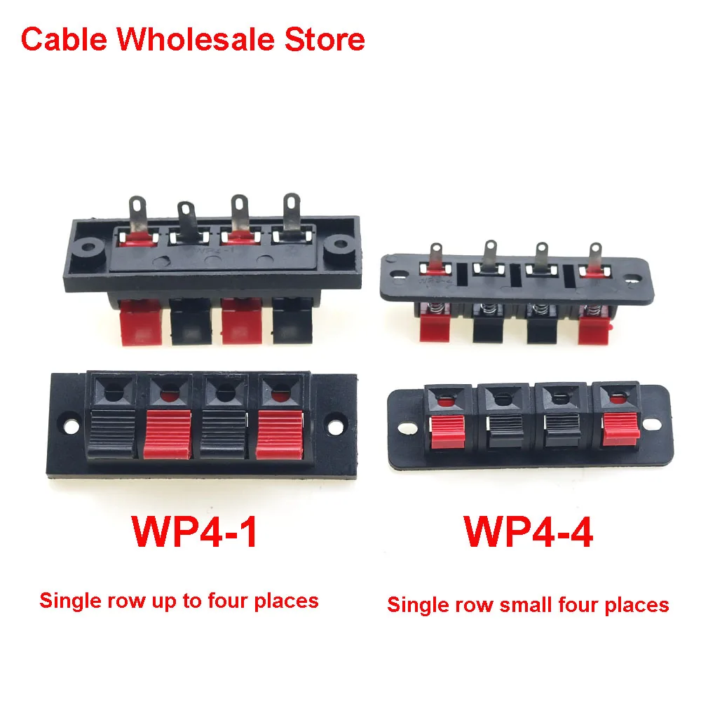 1/2Pcs 4 Positions Connector WP4-1/WP4-4 4 Pole Audio Speaker Clamp Spring Terminal Switch Terminal Push In Jack Spring Load
1/2Pcs 4 Positions Connector WP4-1/WP4-4 4 Pole Audio Speaker Clamp Spring Terminal Switch Terminal Push In Jack Spring Load