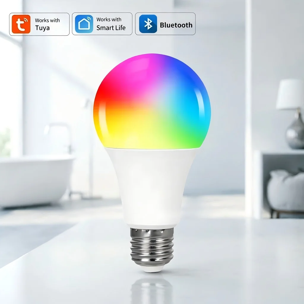 E27 Smart LED Bulb 220V 9W 15W 18W Tuya Bluetooth Lamp Support RF 2.4GHz Remote Control for Bedroom Home Decor Group Control
E27 Smart LED Bulb 220V 9W 15W 18W Tuya Bluetooth Lamp Support RF 2.4GHz Remote Control for Bedroom Home Decor Group Control