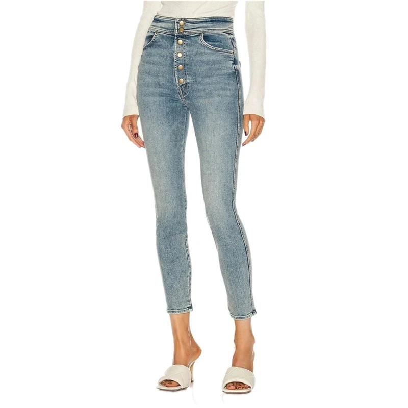 Jenny&Dave High Waisted Elastic Light Blue Single Breasted Pencil Jeans Slim Fit Jeans Women Minimalist Women's Jeans Denim Pant
Jenny&Dave High Waisted Elastic Light Blue Single Breasted Pencil Jeans Slim Fit Jeans Women Minimalist Women's Jeans Denim Pant