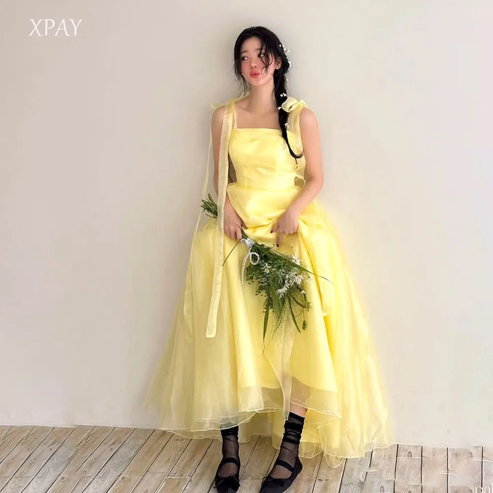 XPAY Fairy Soft Yellow Straps Korea Wedding Dresses Organza A Line Floor-Length Formal Prom Gown Customized Wedding Photo Shoot
XPAY Fairy Soft Yellow Straps Korea Wedding Dresses Organza A Line Floor-Length Formal Prom Gown Customized Wedding Photo Shoot