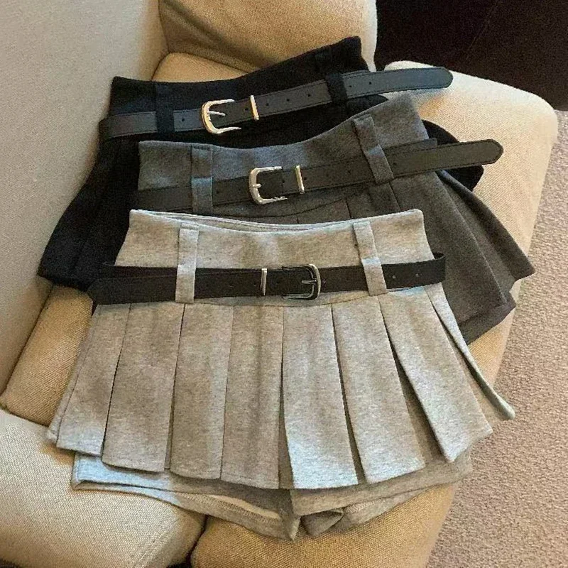 Y2K Preppy Women Pleated Skirts Fashion All Match with Belt Ladies Mini Skirts Korean High Waist Streetwear Casual A Line Skirts
Y2K Preppy Women Pleated Skirts Fashion All Match with Belt Ladies Mini Skirts Korean High Waist Streetwear Casual A Line Skirts