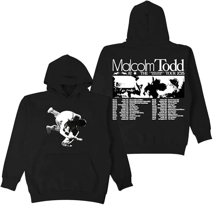 Толстовка Malcolm Todd 2025 Tour, уличная одежда с длинными рукавами, женские и мужские толстовки с капюшоном, модная одежда
Толстовка Malcolm Todd 2025 Tour, уличная одежда с длинными рукавами, женские и мужские толстовки с капюшоном, модная одежда