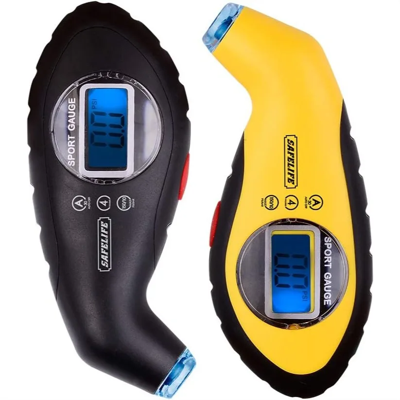 Digital Tire Pressure Gauge with Backlit LCD, Non-Slip Grip, 150 PSI Range, and 4 Settings for Accurate Readings
Digital Tire Pressure Gauge with Backlit LCD, Non-Slip Grip, 150 PSI Range, and 4 Settings for Accurate Readings