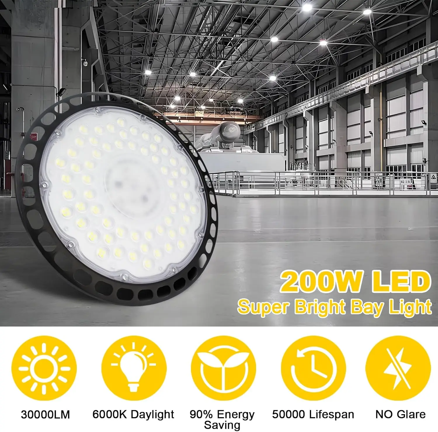 UFO High Bay Light 100W 150W 200W 300W LED Super Bright Waterproof Commercial Industrial Market Warehouse Garage Workshop Lamps
UFO High Bay Light 100W 150W 200W 300W LED Super Bright Waterproof Commercial Industrial Market Warehouse Garage Workshop Lamps