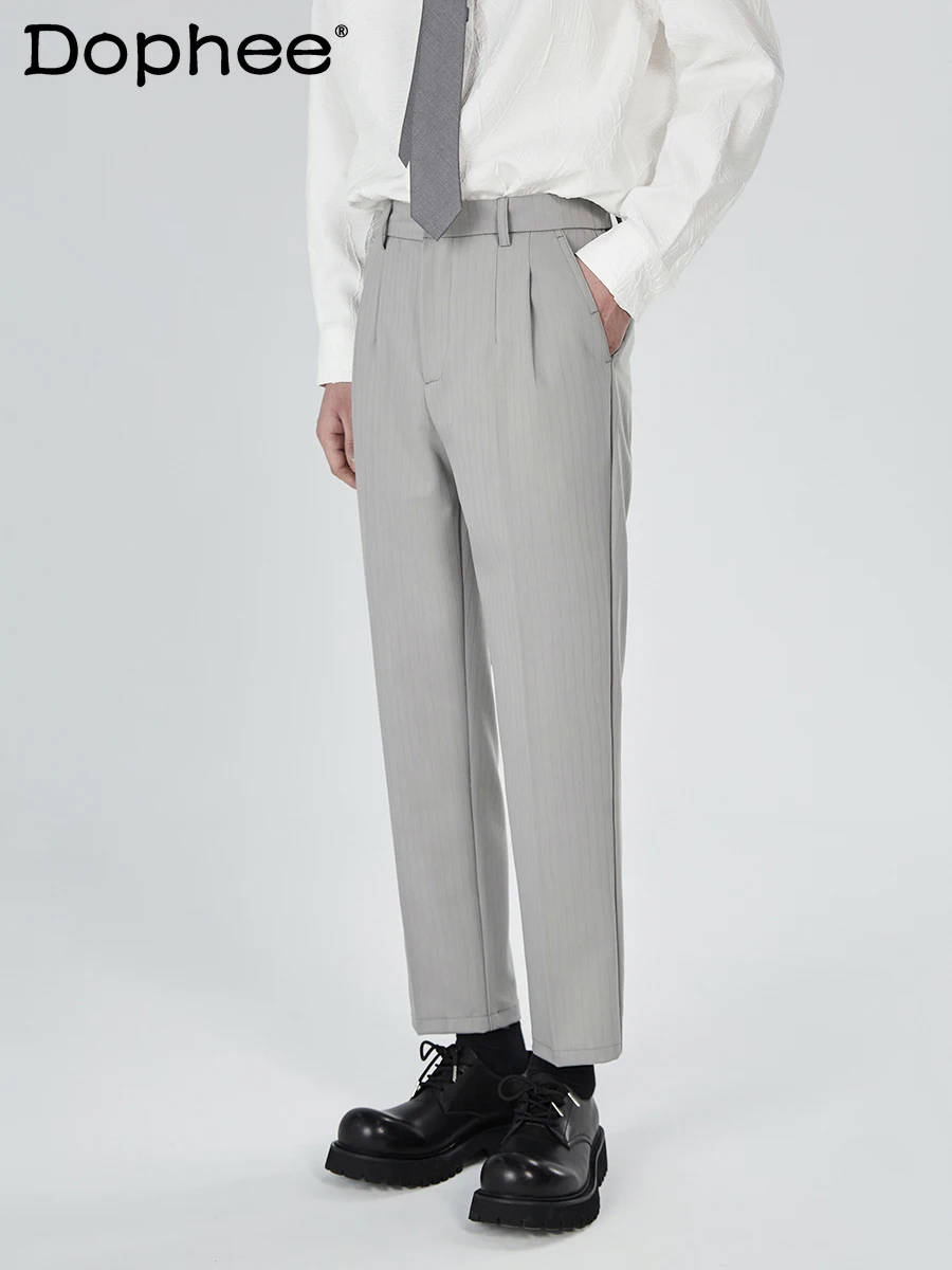 Trousers Men's Slimming Straight Casual Suit Pants Trendy Male Fashionable High-End Pants Men's All-Match Commute Suit Pants
Trousers Men's Slimming Straight Casual Suit Pants Trendy Male Fashionable High-End Pants Men's All-Match Commute Suit Pants