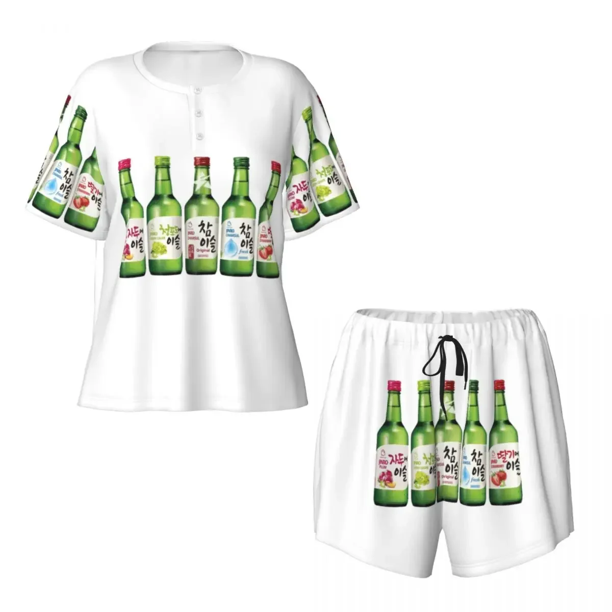 Jinro Soju 5 Flavours Round Neck Short Sleeve Nightgowns for Sleeping Sleepshirts Women Soft Pajama Set Short Pants
Jinro Soju 5 Flavours Round Neck Short Sleeve Nightgowns for Sleeping Sleepshirts Women Soft Pajama Set Short Pants