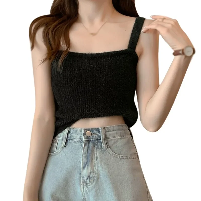 Women Sling Vest Casual Short Camisole Knitted Crop Top Candy Colors Sleeveless Tank Summer Spring
Women Sling Vest Casual Short Camisole Knitted Crop Top Candy Colors Sleeveless Tank Summer Spring