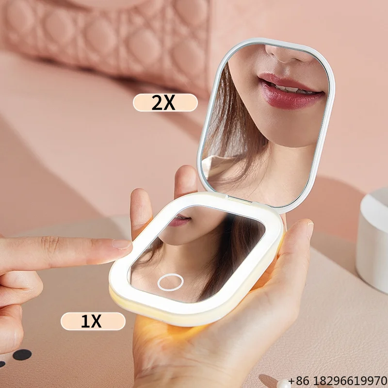Mini Portable LED Smart Pocket Makeup Mirror Single-Sided Foldable with 2x Magnification for Women Gift
Mini Portable LED Smart Pocket Makeup Mirror Single-Sided Foldable with 2x Magnification for Women Gift