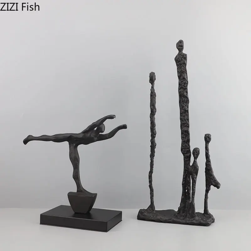 Minimalist Abstract Figures Sculpture Black Cast Iron Ornaments Desk Decoration Metal Character Statue Crafts Modern Home Decor
Minimalist Abstract Figures Sculpture Black Cast Iron Ornaments Desk Decoration Metal Character Statue Crafts Modern Home Decor
