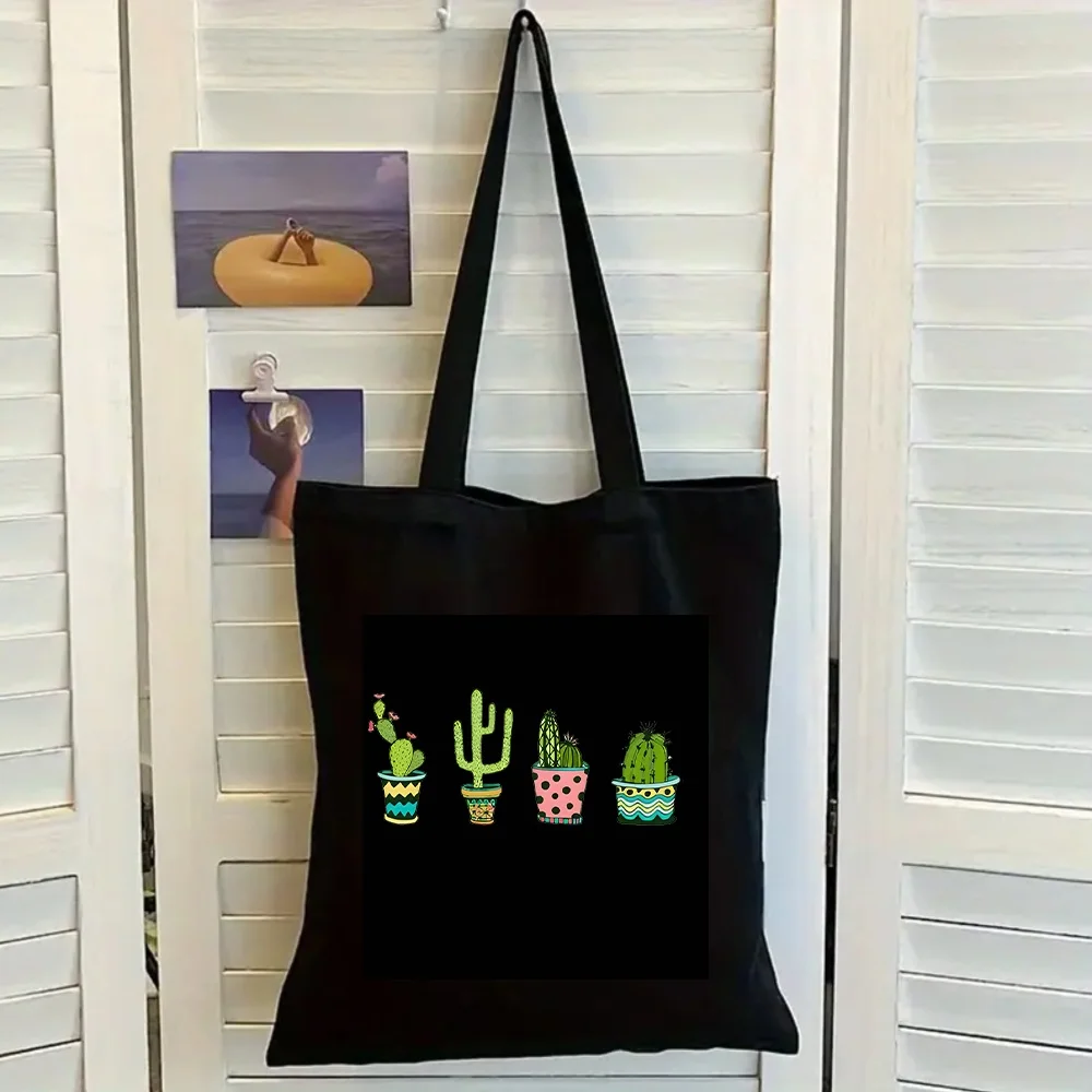Cute Cactus Pattern Canvas Tote Bag Women Eco Friendly Portable Shoulder Bag Outdoor Travel Handbag
Cute Cactus Pattern Canvas Tote Bag Women Eco Friendly Portable Shoulder Bag Outdoor Travel Handbag