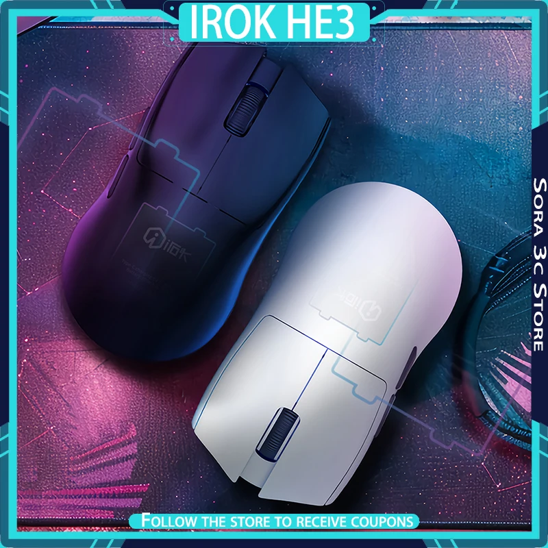 IROK HE3 Pro Wireless Mouse Bluetooth Tri Mode PAW3395 Swappable Battery Design Lightweight Ergonomics Esports Gaming Mouse
IROK HE3 Pro Wireless Mouse Bluetooth Tri Mode PAW3395 Swappable Battery Design Lightweight Ergonomics Esports Gaming Mouse