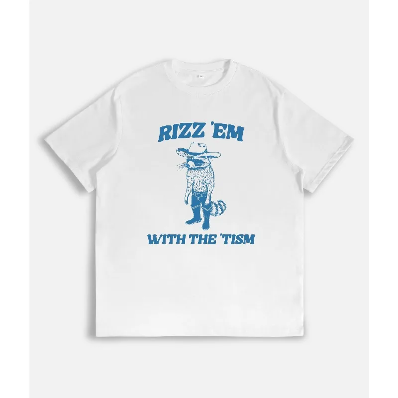 Funny Raccoon Cowboy Graphic Tee Rizz Em With The Tism Shirt Mens Womens Retro Humor Meme T-Shirt Cotton Casual Top
Funny Raccoon Cowboy Graphic Tee Rizz Em With The Tism Shirt Mens Womens Retro Humor Meme T-Shirt Cotton Casual Top