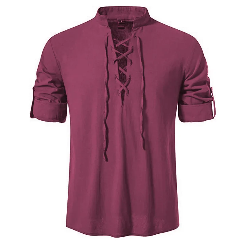 Men's Medieval Viking Henry Shirt Casual Long Sleeve Cotton Top for Halloween Comfortable Loose Fit Color
Men's Medieval Viking Henry Shirt Casual Long Sleeve Cotton Top for Halloween Comfortable Loose Fit Color