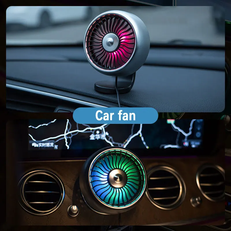 Mini Car Fan Usb Charging Car Air Outlet Electric Fan Multifunctional Led Light Seven-Blade Turbo Fan Car Electronic Supplie
Mini Car Fan Usb Charging Car Air Outlet Electric Fan Multifunctional Led Light Seven-Blade Turbo Fan Car Electronic Supplie