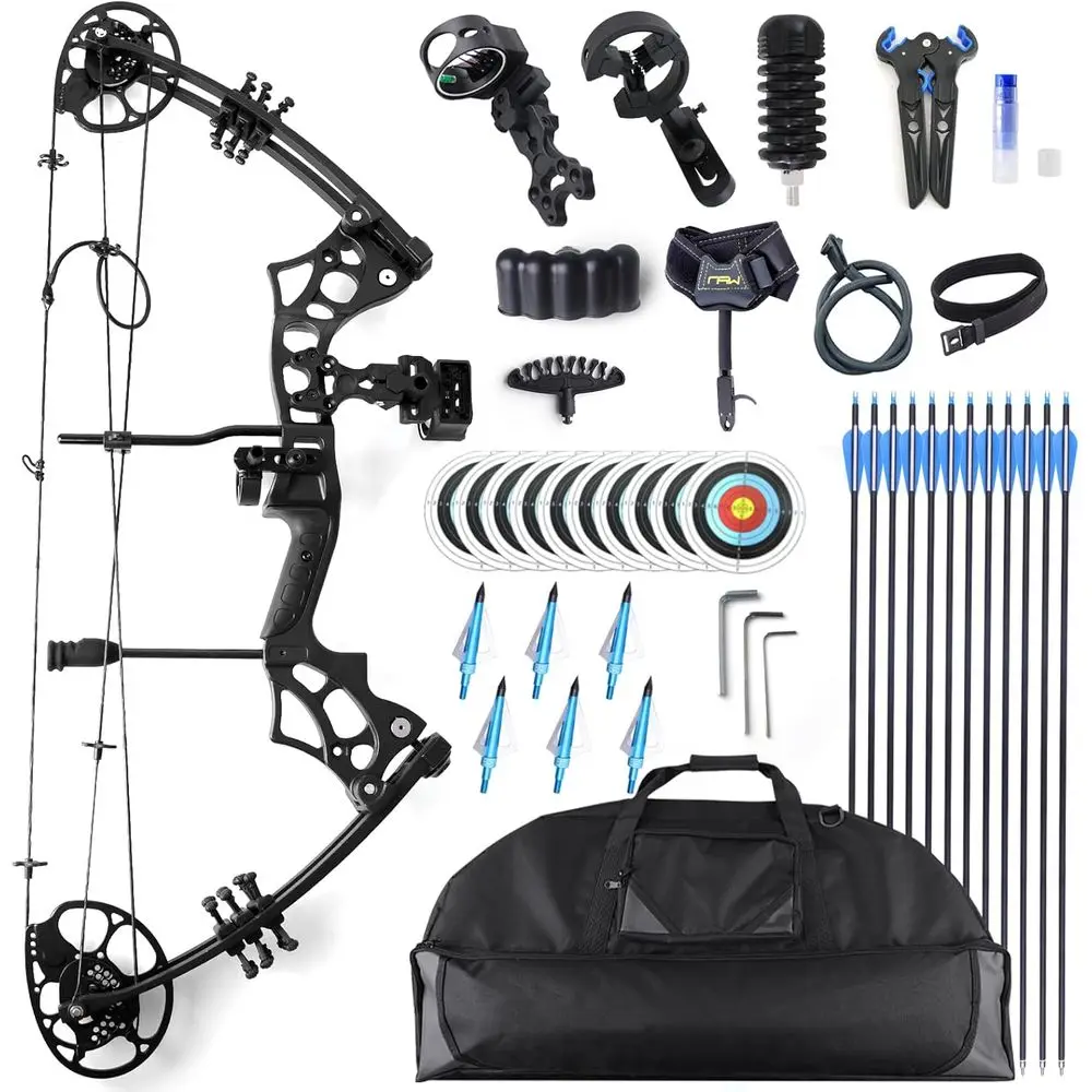 Adjustable Weight Archery Kit for Adults: 30-65lbs, Suitable for Beginners, Portable for Outdoors and Hunting
Adjustable Weight Archery Kit for Adults: 30-65lbs, Suitable for Beginners, Portable for Outdoors and Hunting