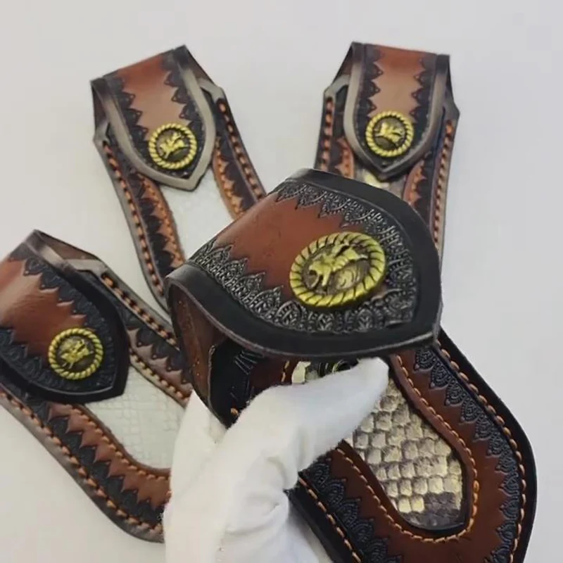 2 Sizes 2 Fish Scale Patterns Cowhide Cow Leather Made Folding Knife Scabbard Sheath for EDC TOOLS Pliers Pouch Protector Cover
2 Sizes 2 Fish Scale Patterns Cowhide Cow Leather Made Folding Knife Scabbard Sheath for EDC TOOLS Pliers Pouch Protector Cover