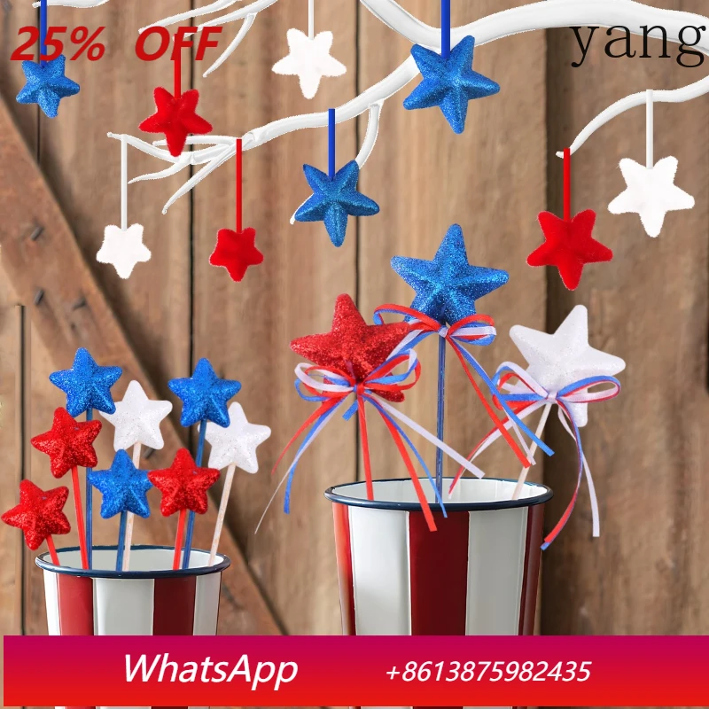 LTT Independence Day Pentagram Fairy Stick Decoration Festive Red White Blue Bow Party Pendant
LTT Independence Day Pentagram Fairy Stick Decoration Festive Red White Blue Bow Party Pendant