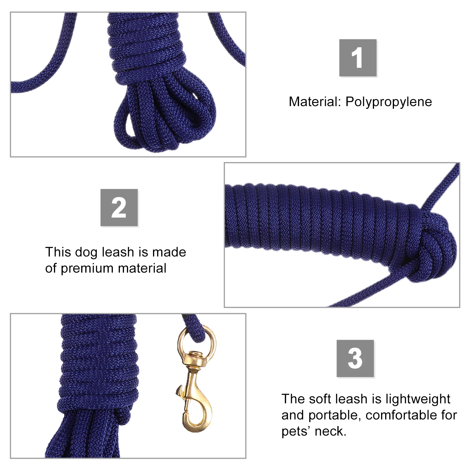 10M Dog Leash Durable Polypropylene Long Pet Lead for Outdoor Walking Training Bite Resistant Wear Resistant Easy Clean Strong
10M Dog Leash Durable Polypropylene Long Pet Lead for Outdoor Walking Training Bite Resistant Wear Resistant Easy Clean Strong