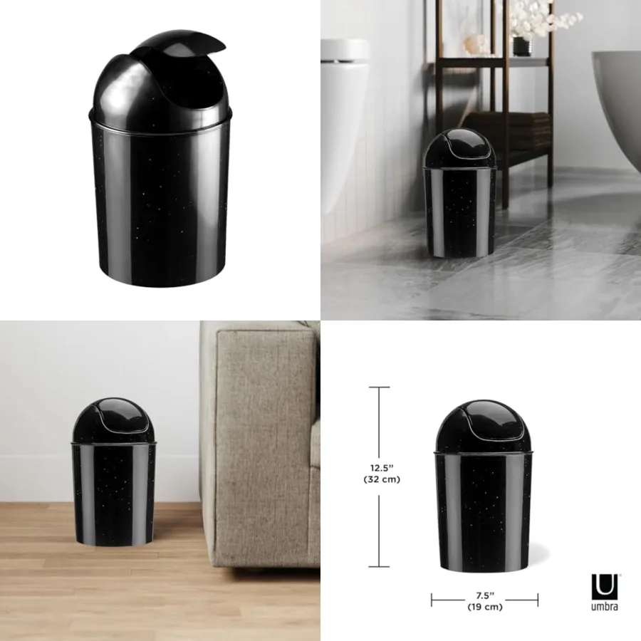 1.25 Gallon Mini Waste Can with Removable Swing-Top Lid - Small Garbage Bin for Kitchen, Bathroom, Bedroom, Office - Compact Tr
1.25 Gallon Mini Waste Can with Removable Swing-Top Lid - Small Garbage Bin for Kitchen, Bathroom, Bedroom, Office - Compact Tr