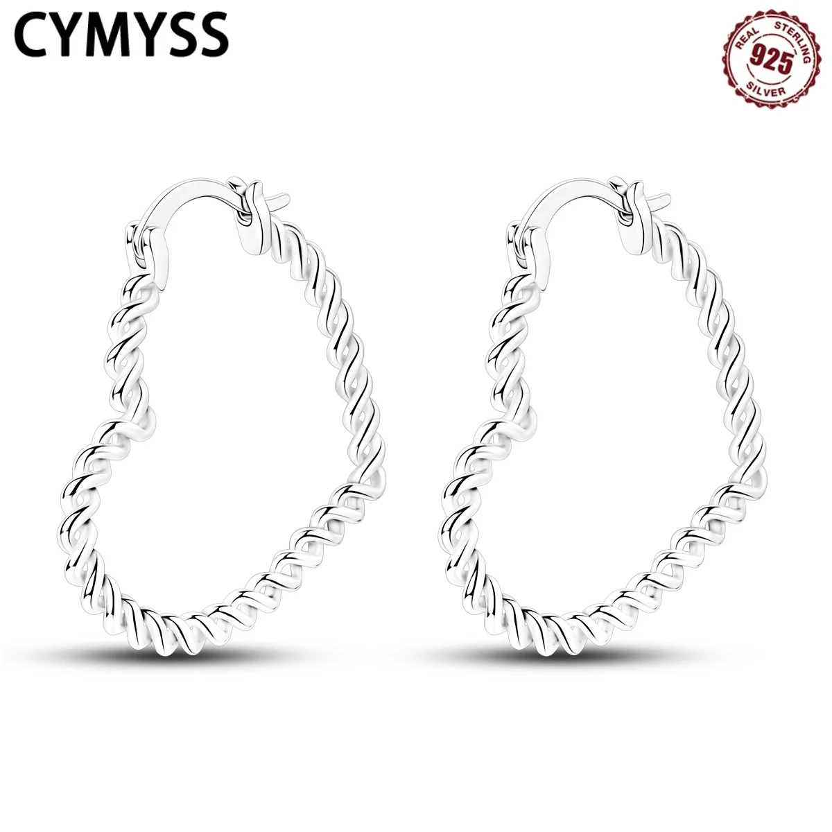 CYMYSS 2025 NEW 925 Sterling Silver Classic Love Lady Hoops Boutique Birthday Party Gift Trend Zircon Jewelry Woman Earrings
CYMYSS 2025 NEW 925 Sterling Silver Classic Love Lady Hoops Boutique Birthday Party Gift Trend Zircon Jewelry Woman Earrings